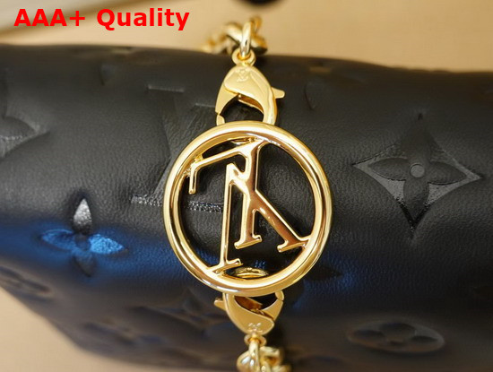 Louis Vuitton Pochette Coussin Black Monogram Embossed Lambskin M80742 Replica
