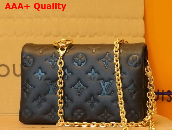 Louis Vuitton Pochette Coussin Black Monogram Embossed Lambskin M80742 Replica