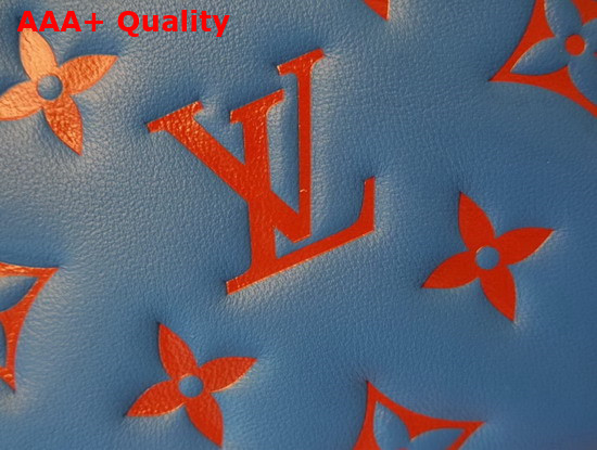Louis Vuitton Pochette Coussin Blue Red Monogram Embossed Lambskin M80743 Replica