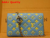 Louis Vuitton Pochette Coussin Mint Green Yellow Monogram Embossed Lambskin M80744 Replica