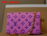 Louis Vuitton Pochette Coussin Pink Purple Monogram Embossed Lambskin M80745 Replica