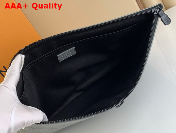 Louis Vuitton Pochette Discovery Anthracite Gray Monogram Shadow Calf Leather M81385 Replica