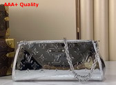 Louis Vuitton Pochette Eva in Silver Monogram Miroir Canvas M26100 Replica