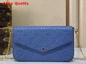 Louis Vuitton Pochette Felicie Blue Jean Monogram Empreinte Leather M28891 Replica
