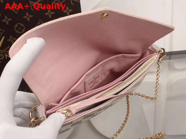 Louis Vuitton Pochette Felicie In Damier Azur Canvas Replica