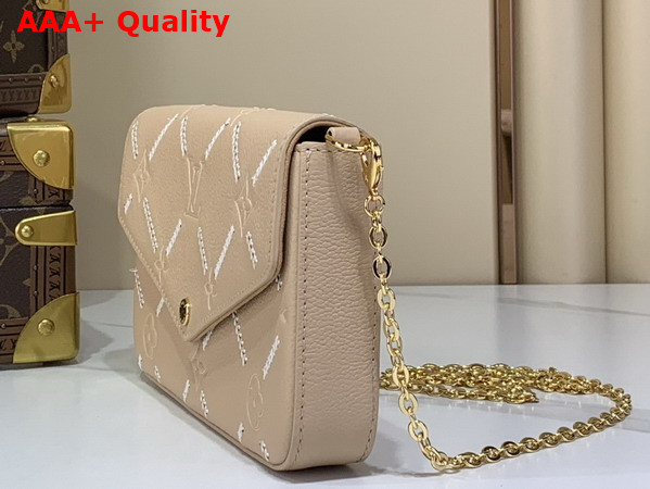 Louis Vuitton Pochette Felicie Monogram Empreinte Couture Hazelnut Couture M29482 Replica