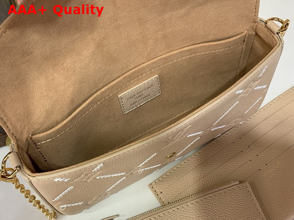 Louis Vuitton Pochette Felicie Monogram Empreinte Couture Hazelnut Couture M29482 Replica