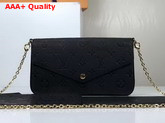 Louis Vuitton Pochette Felicie Monogram Empreinte Noir M64064 Replica