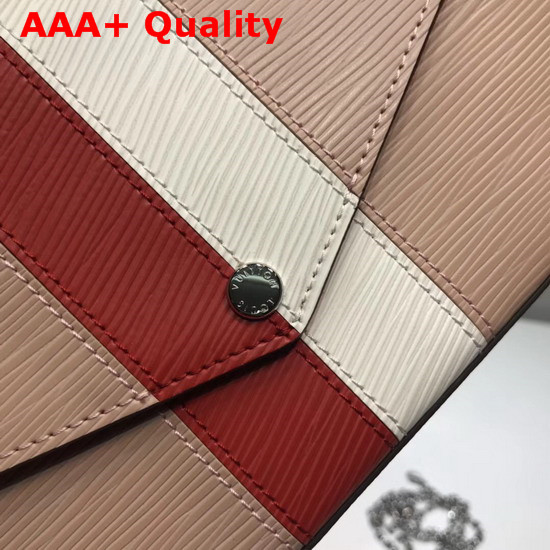 Louis Vuitton Pochette Felicie Rose Ballerine Epi Leather with Two Tone Stripe Replica