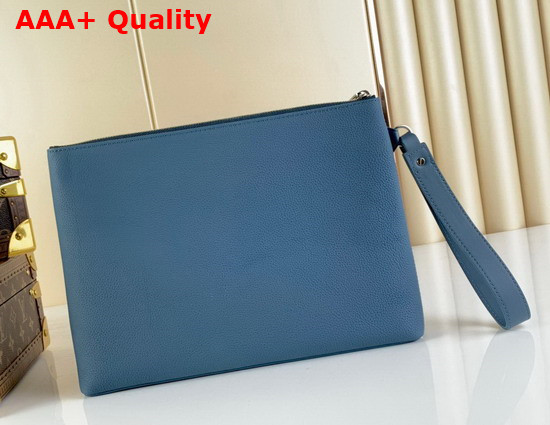 Louis Vuitton Pochette Ipad Blue Aerogram Cowhide Leather M81029 Replica