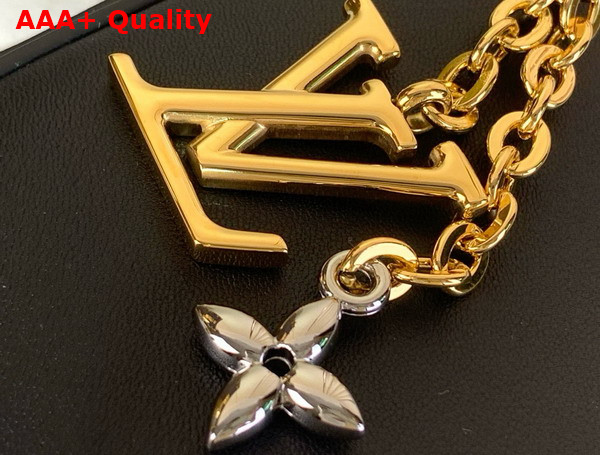 Louis Vuitton Pochette LV Bloom Black Calfskin Leather M25525 Replica