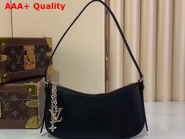 Louis Vuitton Pochette LV Bloom Black Calfskin Leather M25525 Replica