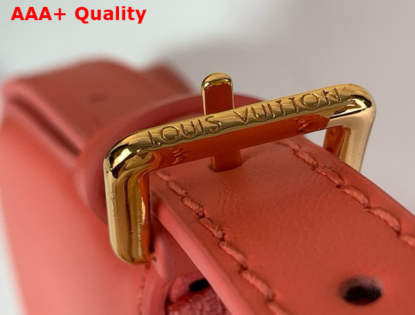 Louis Vuitton Pochette LV Bloom Peach Calfskin Leather Replica