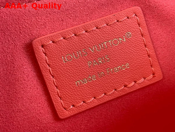 Louis Vuitton Pochette LV Bloom Peach Calfskin Leather Replica