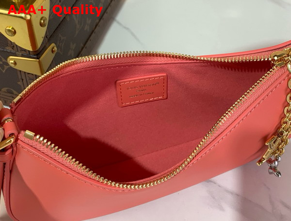 Louis Vuitton Pochette LV Bloom Peach Calfskin Leather Replica