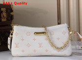 Louis Vuitton Pochette Liv Milky White Peach Monogram Empreinte Leather M27741 Replica