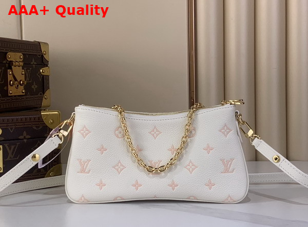 Louis Vuitton Pochette Liv Milky White Peach Monogram Empreinte Leather M27741 Replica