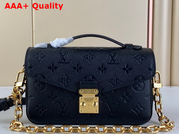 Louis Vuitton Pochette Metis East West Bag Black Monogram Empreinte Leather M46595 Replica