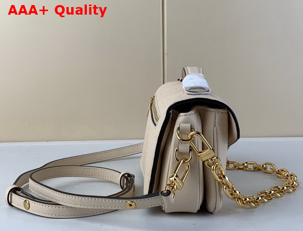 Louis Vuitton Pochette Metis East West Bag Creme Monogram Empreinte Leather M22942 Replica
