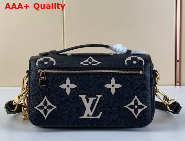 Louis Vuitton Pochette Metis East West Bag Noir Beige Monogram Empreinte Leather M46596 Replica
