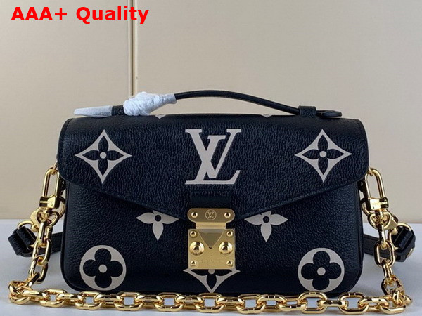 Louis Vuitton Pochette Metis East West Bag Noir Beige Monogram Empreinte Leather M46596 Replica