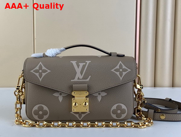 Louis Vuitton Pochette Metis East West Bag Tourterelle Creme Monogram Empreinte Leather M23081 Replica