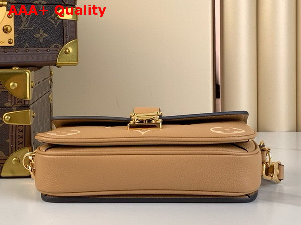 Louis Vuitton Pochette Metis East West Handbag Arizona Cream Monogram Empreinte Leather M12735 Replica