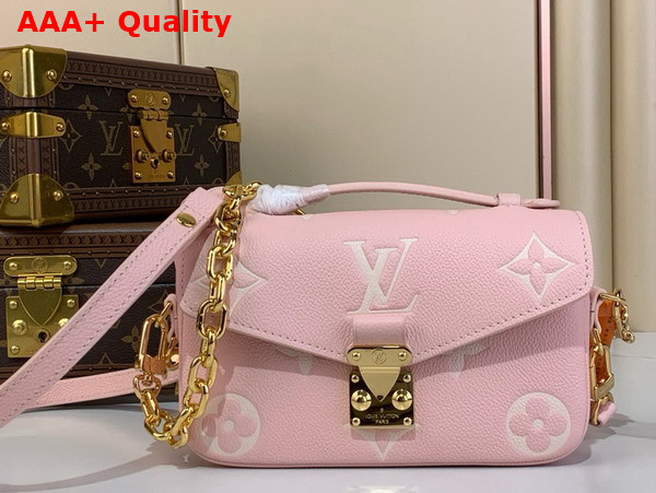 Louis Vuitton Pochette Metis East West Pink Quartz Monogram Empreinte Leather M14208 Replica