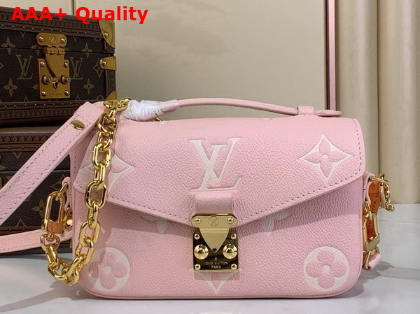 Louis Vuitton Pochette Metis East West Pink Quartz Monogram Empreinte Leather M14208 Replica