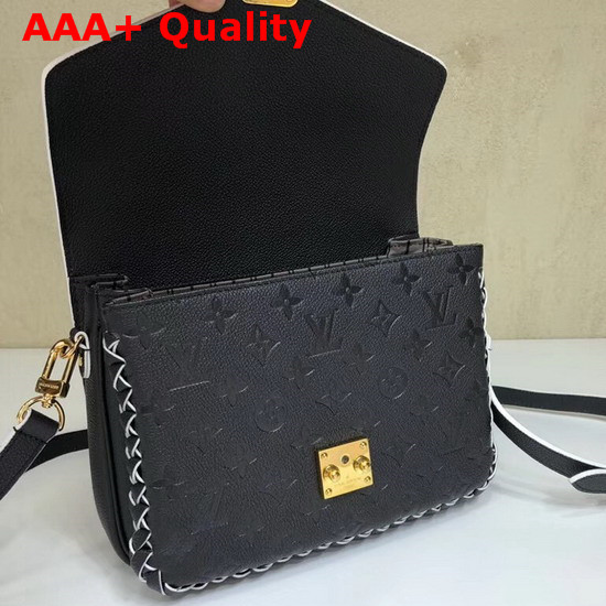 Louis Vuitton Pochette Metis Features Finely Crafted Braided Embellishments Black Embossed Supple Cowhide M43942 Replica