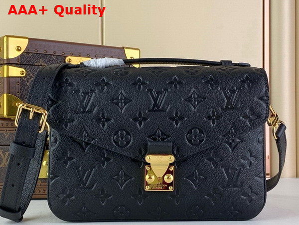 Louis Vuitton Pochette Metis Handbag in Black Monogram Empreinte Leather M41487 Replica