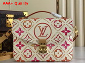Louis Vuitton Pochette Metis Handbag in Coral Monogram Tiles Coated Canvas M11461 Replica