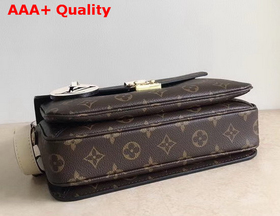Louis Vuitton Pochette Metis Handbag in Monogram Canvas Features a Braided Leather Top Handle Creme Beige M45152 Replica