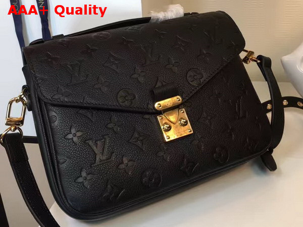 Louis Vuitton Pochette Metis Monogram Empreinte Leather Black Replica