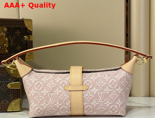 Louis Vuitton Pochette Mia Monogram Embleme Rose Ruban Jacquard Textile M2A382 Replica