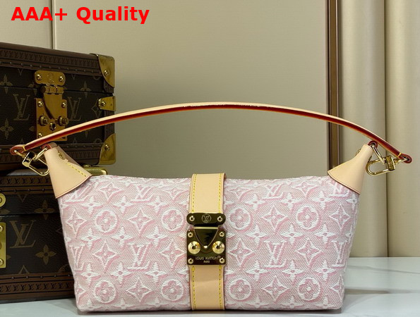 Louis Vuitton Pochette Mia Monogram Embleme Rose Ruban Jacquard Textile M2A382 Replica