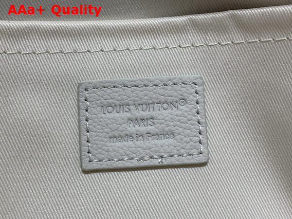 Louis Vuitton Pochette To Go Ecru White Monogram Shadow Calfskin Leather Replica