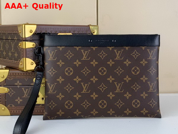 Louis Vuitton Pochette To Go Monogram Macassar Coated Canvas and Cowhide Leather M82079 Replica