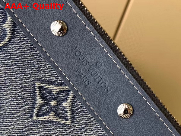 Louis Vuitton Pochette To Go Monogram Washed Denim Coated Canvas M82313 Replica
