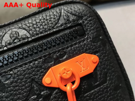 Louis Vuitton Pochette Volga Pouch Absolute Black Taurillon Monogram Cowhide Leather M53550 Replica