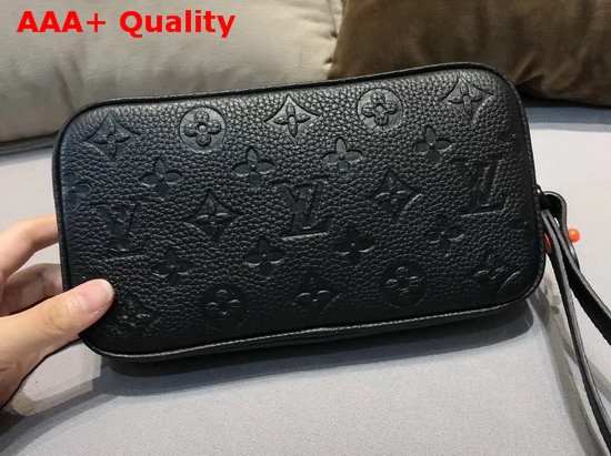 Louis Vuitton Pochette Volga Pouch Absolute Black Taurillon Monogram Cowhide Leather M53550 Replica