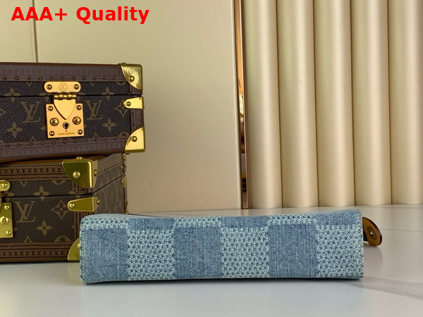 Louis Vuitton Pochette Voyage Blue Damier Denim 3D Cotton Canvas Replica