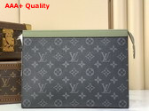 Louis Vuitton Pochette Voyage Khaki Green Monogram Eclipse Coated Canvas M28841 Replica
