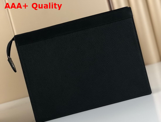 Louis Vuitton Pochette Voyage MM Black Monogram Denim and Taurillon Leather Replica