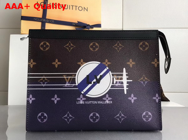 Louis Vuitton Pochette Voyage MM Monogram Eclipse Canvas Dual Color Replica