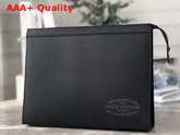 Louis Vuitton Pochette Voyage MM Noir Taiga Leather Replica