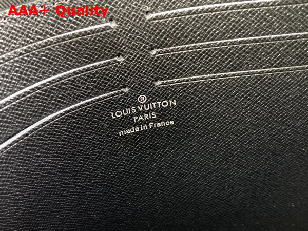 Louis Vuitton Pochette Voyage MM in Black Taiga Cowhide Leather with Monogram Aquagarden Print Replica