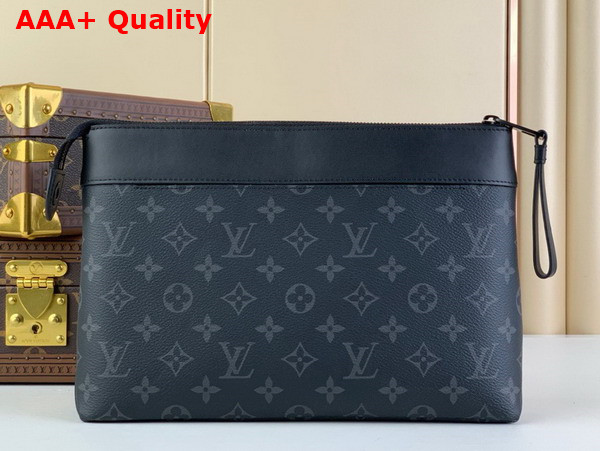 Louis Vuitton Pochette Voyage Monogram Eclipse Coated Canvas M82543 Replica