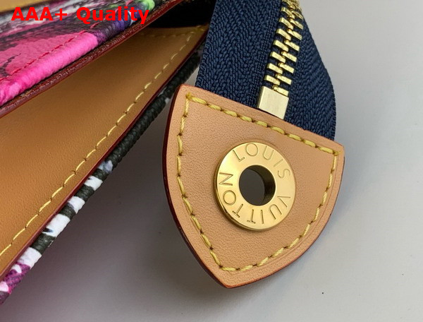 Louis Vuitton Pochette Voyage Pink Monogram Surfin Coated Canvas Replica