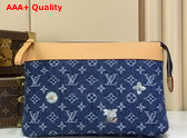 Louis Vuitton Pochette Voyage Souple Blue Monogram Flowers Denim M27559 Replica